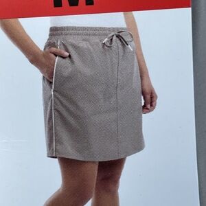 ELLE SPORT Women's M Casual Beige Skirt e0531